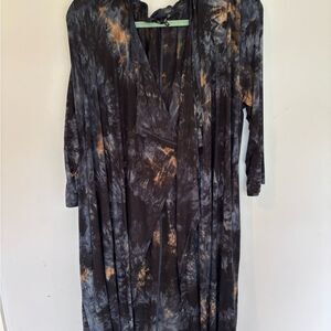 Chic Long Sleeve Tie-Dye Cover